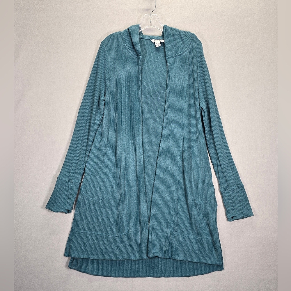 Athleta Womens Prussian Blue Long Sleeve Open Front Cardigan Sweater Size Medium